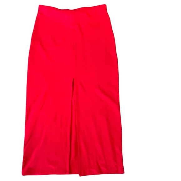 Wilfred Free Red Pencil Front Slit Skirt Super Comfortable Stretchy NWOT Size S - Picture 4 of 16
